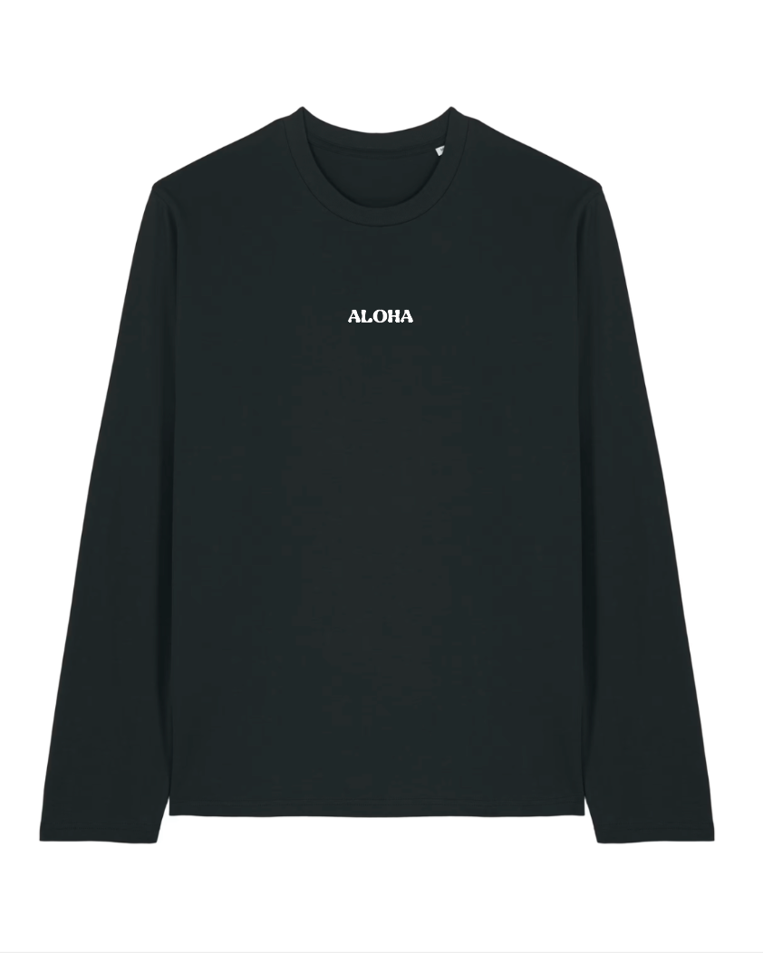 Aloha Longsleeve Schwarz/Weiß