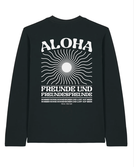 Aloha Longsleeve Schwarz/Weiß