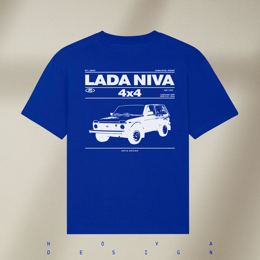 Lada Niva Unisex T-Shirt Worker Blue