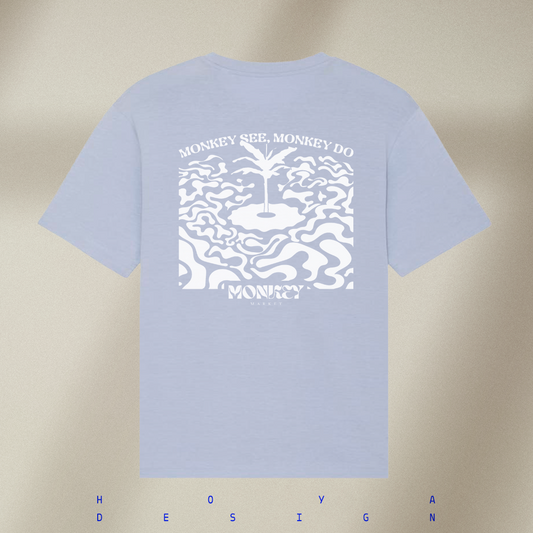 Monkey Market T-Shirt Serene Blue
